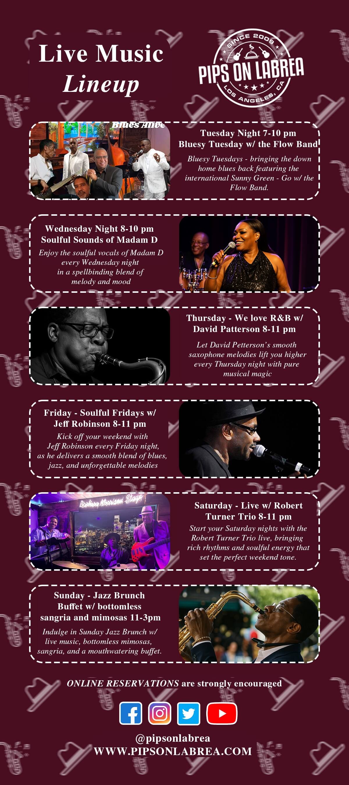 Live Music calendar